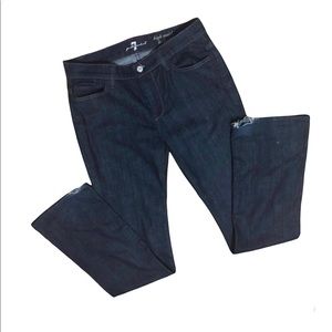 7 for All Mankind Stretch High Waist Bootcut Jeans Size 29 (32' x 34") Dark Wash